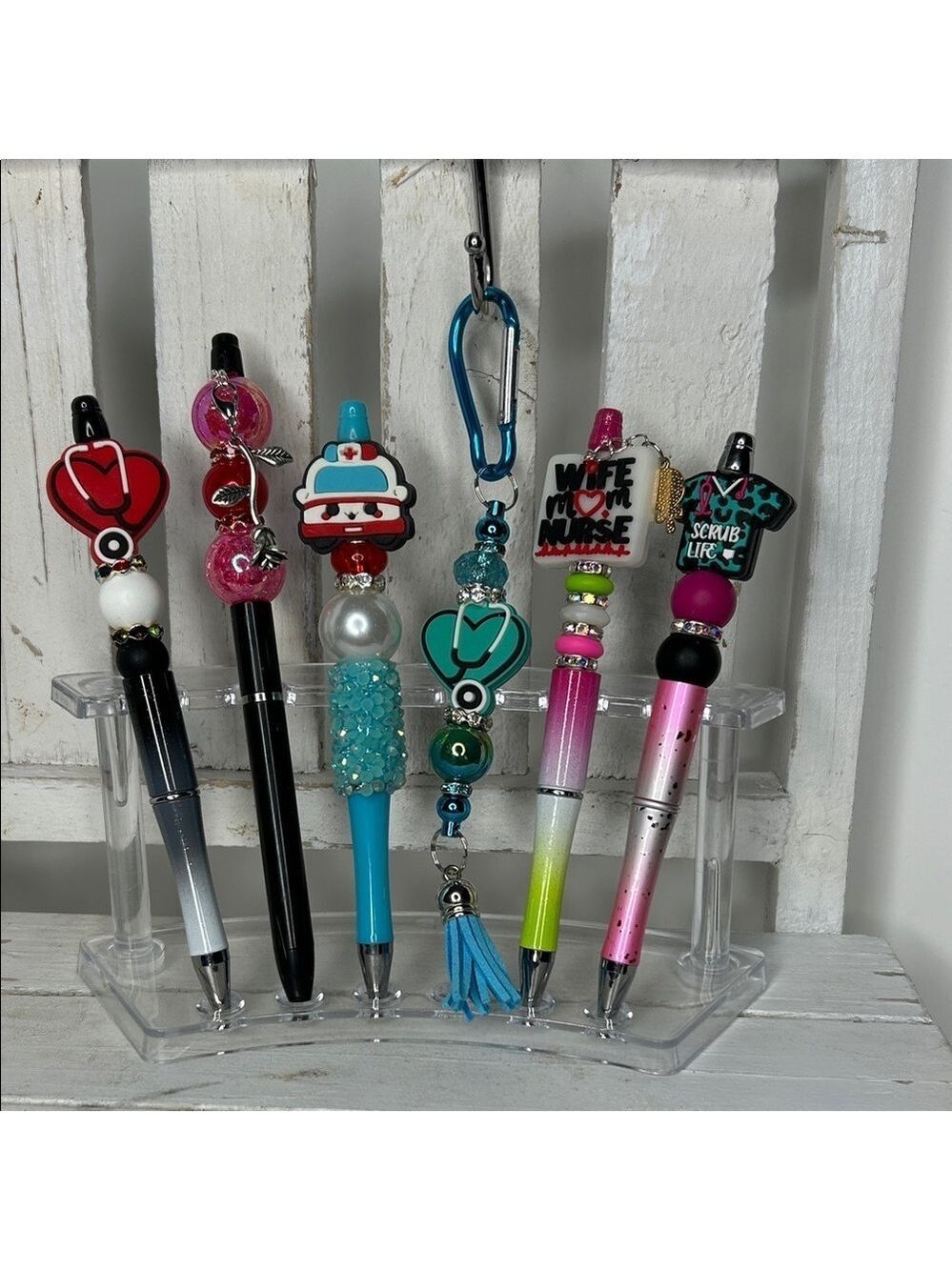 Nurse Theme Charm Pen Set with Keychain